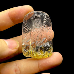 Mặt Ngài Liên Hoa Sanh - Chạm Tay - Thạch Anh Tóc Vàng #MTV-210829-01