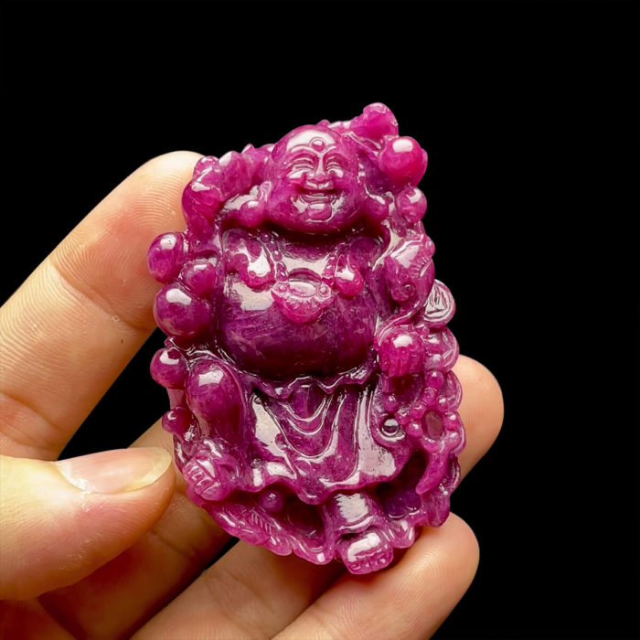 Mặt Phật Di Lặc - Đá Ruby Tự Nhiên #MRB-211008-01