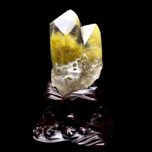 Mặt Rồng Luân Xa - Thạch Anh Tóc Vàng cộng sinh Ưu Linh Hoa #MTV-211024-01