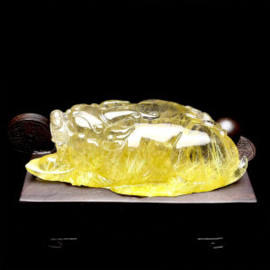 Mặt Cụ Tỳ Hưu Tài Lộc Như Ý - Đá Thạch Anh Tóc Vàng #MTV-211024-02