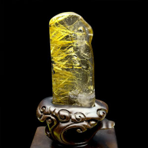 Mặt Quan Thế Âm Bồ Tát - Thạch Anh Tóc Vàng Bã Mía #MTV-211109-03