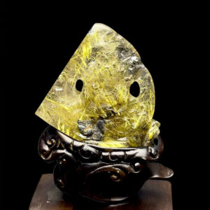 Mặt Hoàng Tài Bảo Thiên - Thạch Anh Tóc Vàng Bã Mía #MTV-211109-05