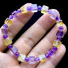 Vòng Tay Thạch Anh Tím + Vàng - Amethyst + Citrine #VTATV-211115-02 2