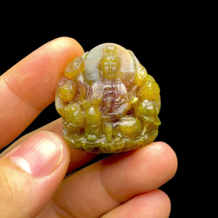 Mặt Quan Âm Tự Tại Tourmaline Lục Yên #MTM-211115-02