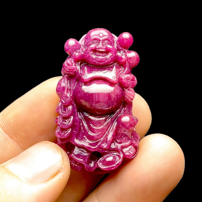 Mặt Phật Di Lặc - Đá Ruby Sao Tự Nhiên #MRB-220714-02