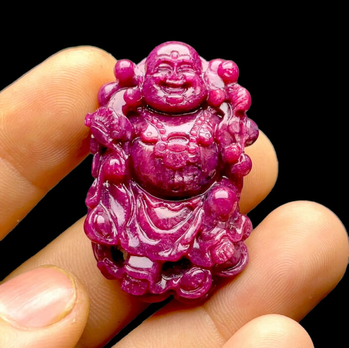 Mặt Phật Di Lặc - Đá Ruby Tự Nhiên #MRB-220714-04