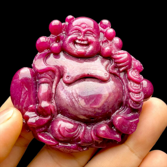 Mặt Phật Di Lặc - Đá Ruby Phi Tự Nhiên #MRB-220724-01