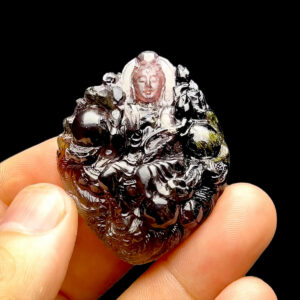 Mặt Quan Âm Tự Tại Tourmaline Lục Yên - Tự Nhiên #MTM-220727-01