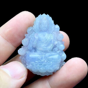 Mặt  Phật A Di Đà - Cẩm Thạch Tím Tử La Lan - Chuẩn A #MCTA-220810-01