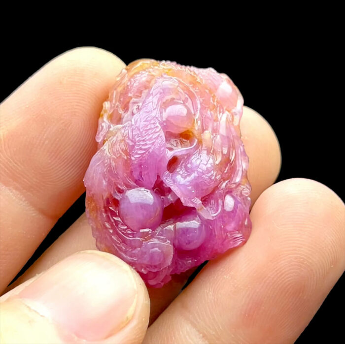 Mặt Long Phụng Hoà Minh - Đá Ruby Lục Yên #MRB-220901-01