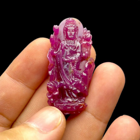 Mặt Quan Thế Âm Bồ Tát - Đá Ruby Lục Yên #MRB-220902-01