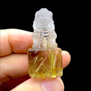 Mặt Ấn Kỳ Lân - Thạch Anh Tóc Vàng #MTV-220902-01