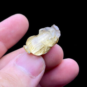 Mặt Tỳ Hưu - Thạch Anh Tóc Vàng - Tóc Bản #MTV-220902-02