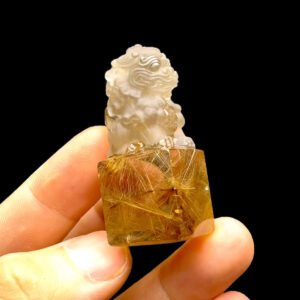 Mặt Ấn Kỳ Lân - Thạch Anh Tóc Vàng #MTV-220902-04