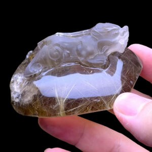 Tác phẩm Cụ Tỳ Hưu Săn Mồi - Đá Thạch Anh Tóc Vàng #MTV-220902-05