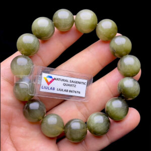 Vòng Tay Thạch Anh Tóc Xanh Đồng Trục #VTX-220926-01