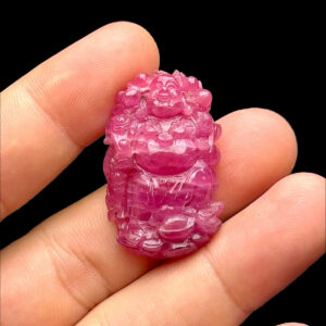 Mặt Phật Di Lặc - Đá Ruby Thái Tự Nhiên #MRB-221017-03