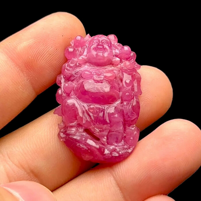 Mặt Phật Di Lặc - Đá Ruby Thái Tự Nhiên #MRB-221017-06