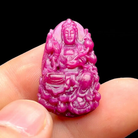 Mặt Quan Âm Tự Tại - Đá Ruby Tự Nhiên #MRB-221017-07