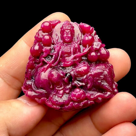 Mặt Ngài Phổ Hiền Bồ Tát - Đá Ruby Huyết Tự Nhiên #MRB-221017-08