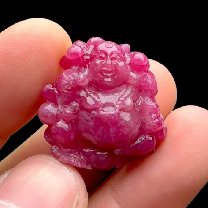 Mặt Phật Di Lặc - Đá Ruby Tự Nhiên #MRB-221029-04