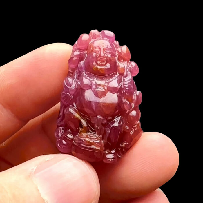 Mặt Phật Di Lặc - Đá Ruby Tự Nhiên #MRB-221029-06