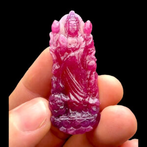 Mặt Quan Thế Âm Bồ Tát - Đá Ruby Huyết Kính #MRB-221029-08