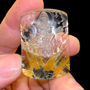 Mặt Phổ Hiền Bồ Tát - Thạch Anh Tóc Vàng Hoa Thị #MTV-221022-06