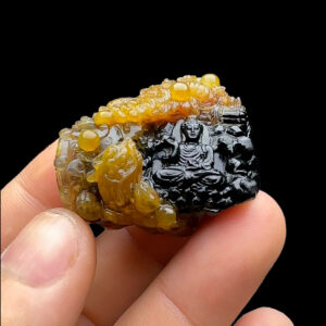 Mặt Tiểu Cảnh Phật Thích Ca Mâu Ni - Đá Tourmaline Lục Yên #MTM-221128-01