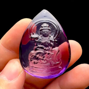 Mặt Phổ Hiền Bồ Tát - Đá Thạch Anh Tím - Amethyst #MTAT-230114-04