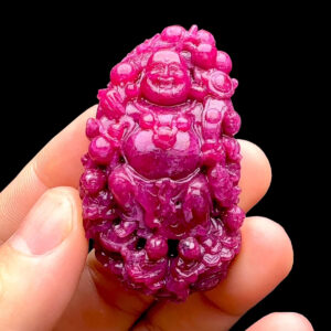 Mặt Phật Di Lặc - Đá Ruby Tự Nhiên #MRB-230128-02