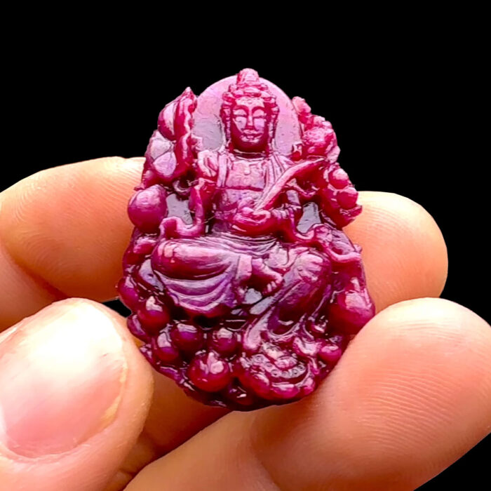 Mặt Đại Thế Chí Bồ Tát - Đá Ruby Huyết Kính #MRB-230131-01