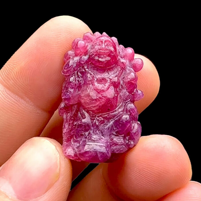 Mặt Phật Di Lặc - Đá Ruby Tự Nhiên #MRB-230202-05