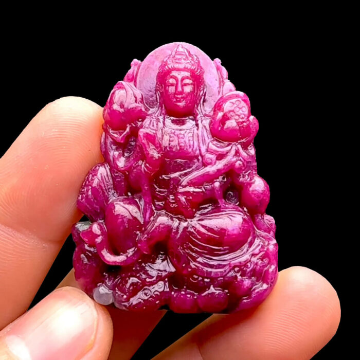 Mặt Đại Thế Chí Bồ Tát - Đá Ruby Huyết Kính #MRB-230204-03