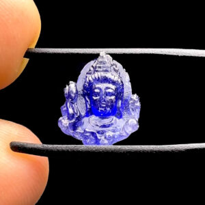 Mặt Quan Thế Âm Bồ Tát - Đá Sapphire Xanh Hero #MSP-230202-02