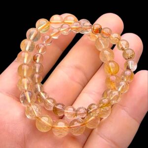 Vòng Tay - Đá Thạch Anh Tóc Đỏ - Tóc Vàng #VTD-230218-03