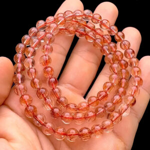 Vòng Tay - Đá Thạch Anh Tóc Đỏ Đồng Trục #VTD-230308-03