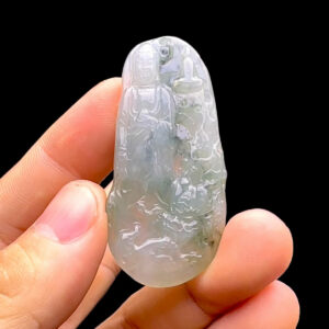 Mặt  Phật A Di Đà - Cẩm Thạch Băng Hoa Lan Bay - Chuẩn A #MCTA-230328-05