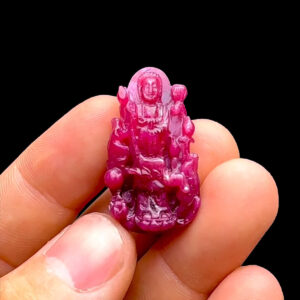 Mặt Quan Thế Âm Bồ Tát - Đá Ruby Tự Nhiên #MRB-230330-02