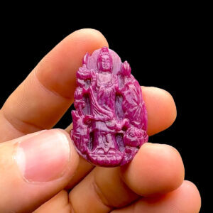 Mặt Quan Thế Âm Bồ Tát - Đá Ruby Tự Nhiên #MRB-230330-03