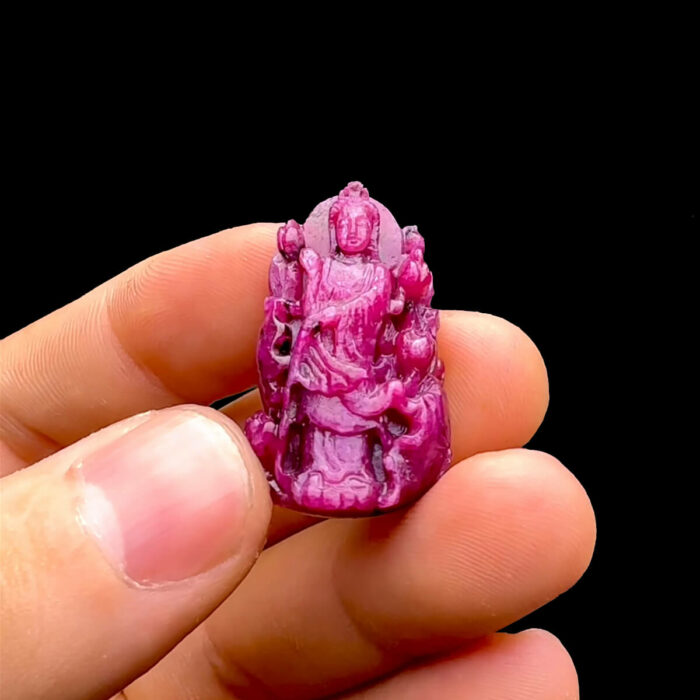 Mặt Quan Thế Âm Bồ Tát - Đá Ruby Tự Nhiên #MRB-230330-04