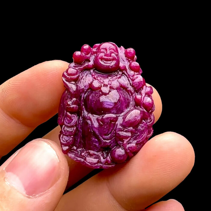 Mặt Phật Di Lặc - Đá Ruby Tự Nhiên #MRB-230330-06