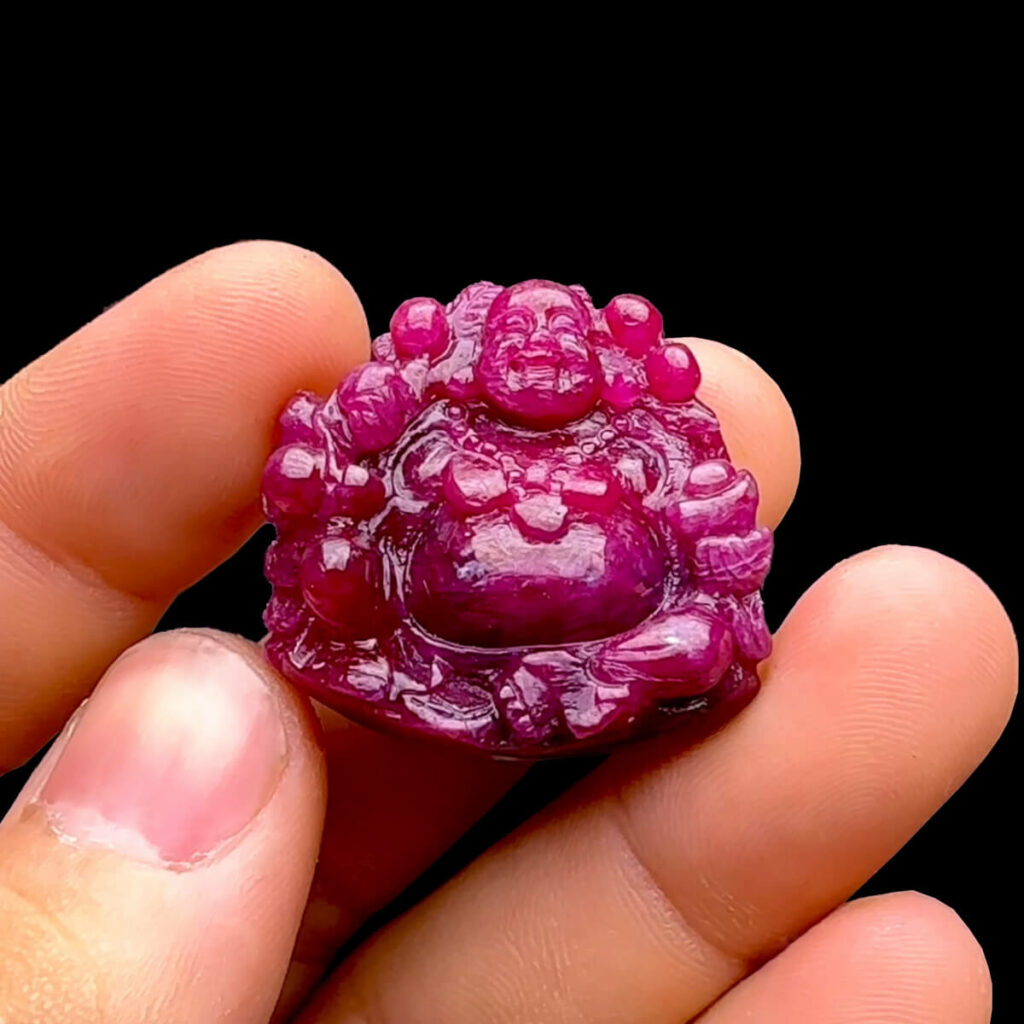 Ruby Di Mặt Phật Di Lặc - Đá Ruby Tự Nhiên #MRB-230330-08 - Infinity Gems An Thịnh