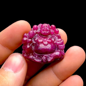 Mặt Phật Di Lặc - Đá Ruby Tự Nhiên #MRB-230330-08