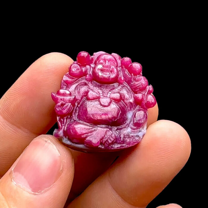 Mặt Phật Di Lặc - Đá Ruby Tự Nhiên #MRB-230330-09