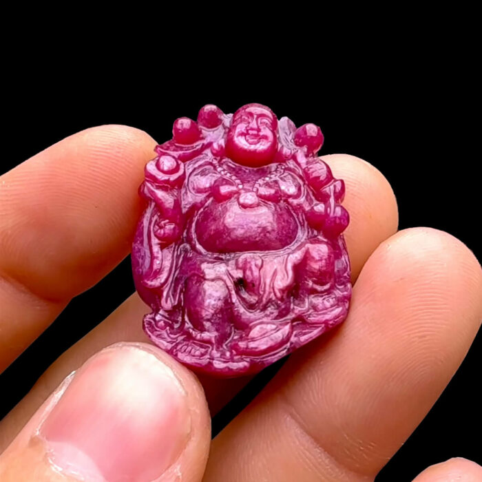 Mặt Phật Di Lặc - Đá Ruby Tự Nhiên #MRB-230330-10