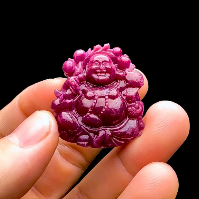Mặt Phật Di Lặc - Đá Ruby Tự Nhiên #MRB-230414-05