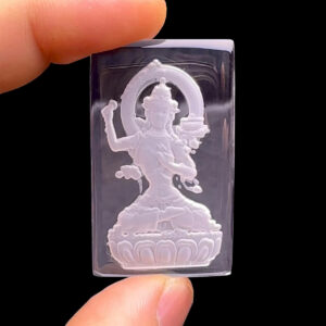 Mặt Văn Thù Bồ Tát – Đá Thạch Anh Trắng #MTAT-230418-03