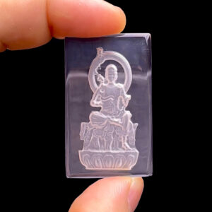 Mặt Bất Động Minh Vương – Đá Thạch Anh Trắng #MTAT-230418-07