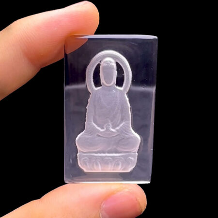 Mặt Phật A Di Đà – Đá Thạch Anh Trắng #MTAT-230418-08
